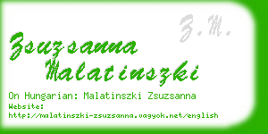 zsuzsanna malatinszki business card